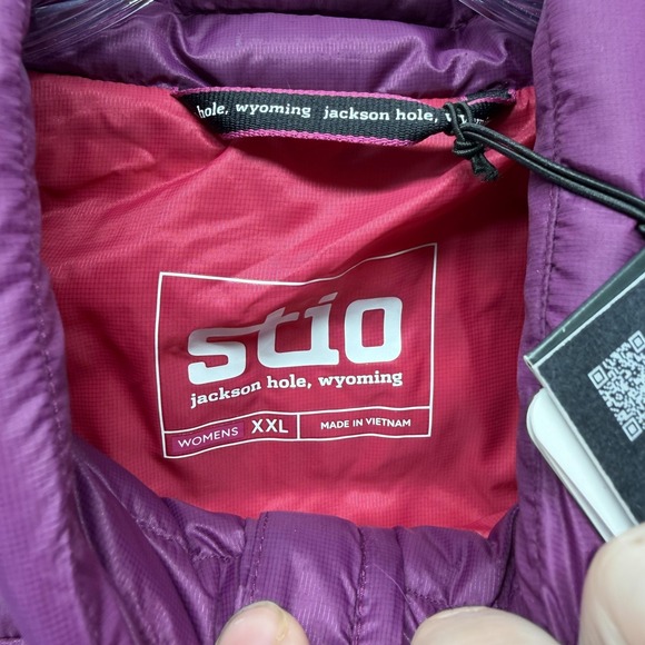 Stio Pinion Down Vest Womens XXL Purple Violet 800FP Packable Insulated Outdoor - Picture 5 of 10